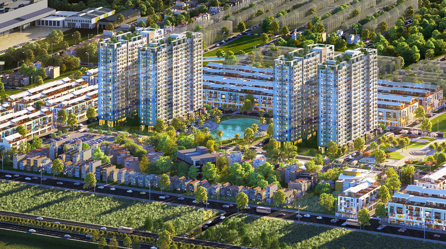 Phối cảnh Chung Cư Yên Bình Complex Thái Nguyên