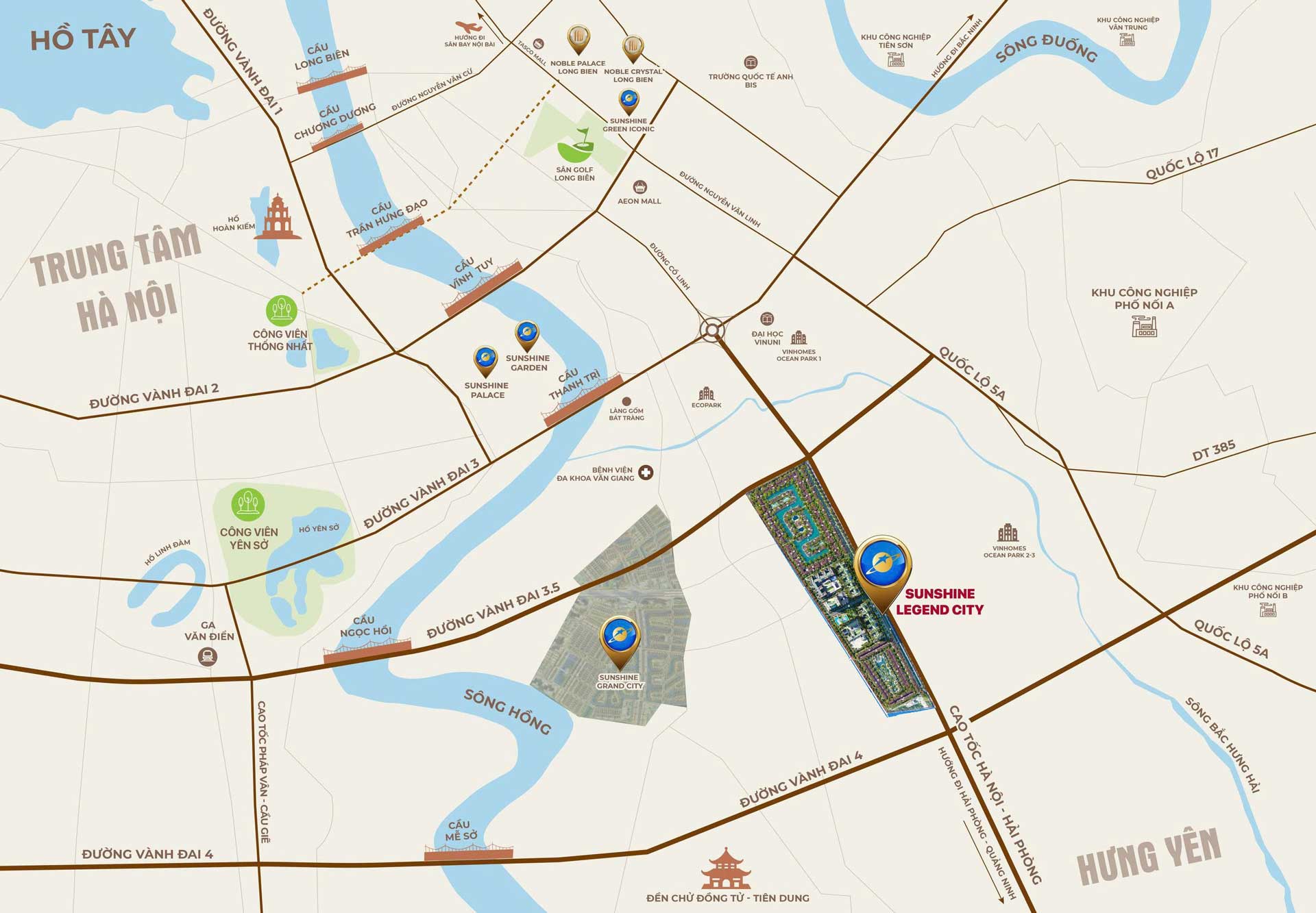 Vị trí dự án Sunshine Legend City